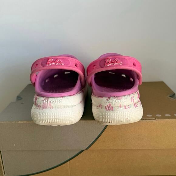 Limited Edition Crocs X Barbie Girls Clog Barbie Pink Kids Sandal - J 2 - Picture 5 of 9